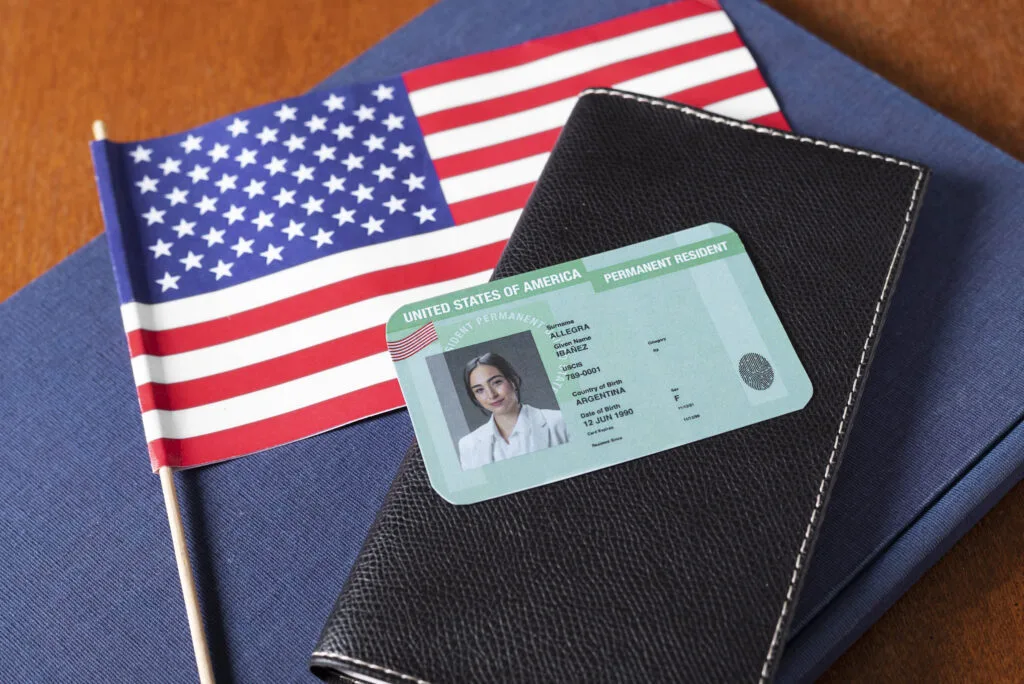 Top view green card application 1