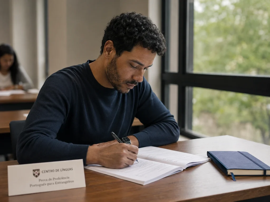 Documents proving Portuguese naturalization foreigners Foreigner taking the celpe-bras Portuguese proficiency exam for naturalization