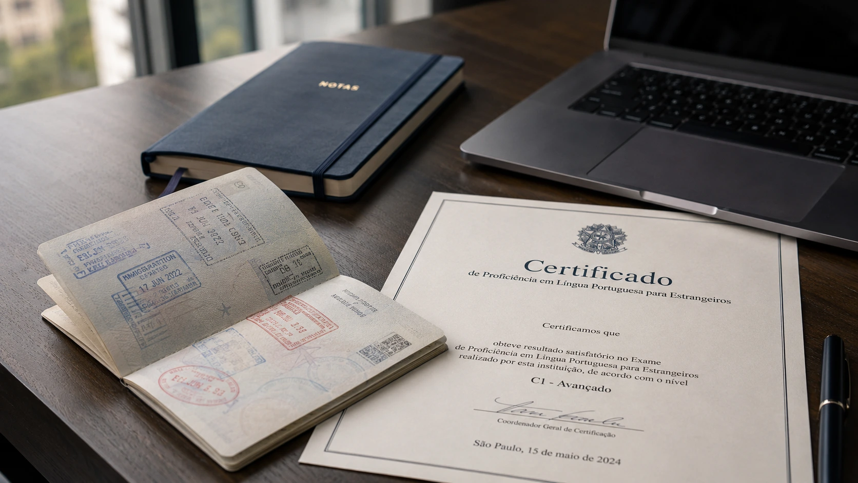 Documents to prove Portuguese in naturalization for foreigners: passport, certificate, RNM and apostille
